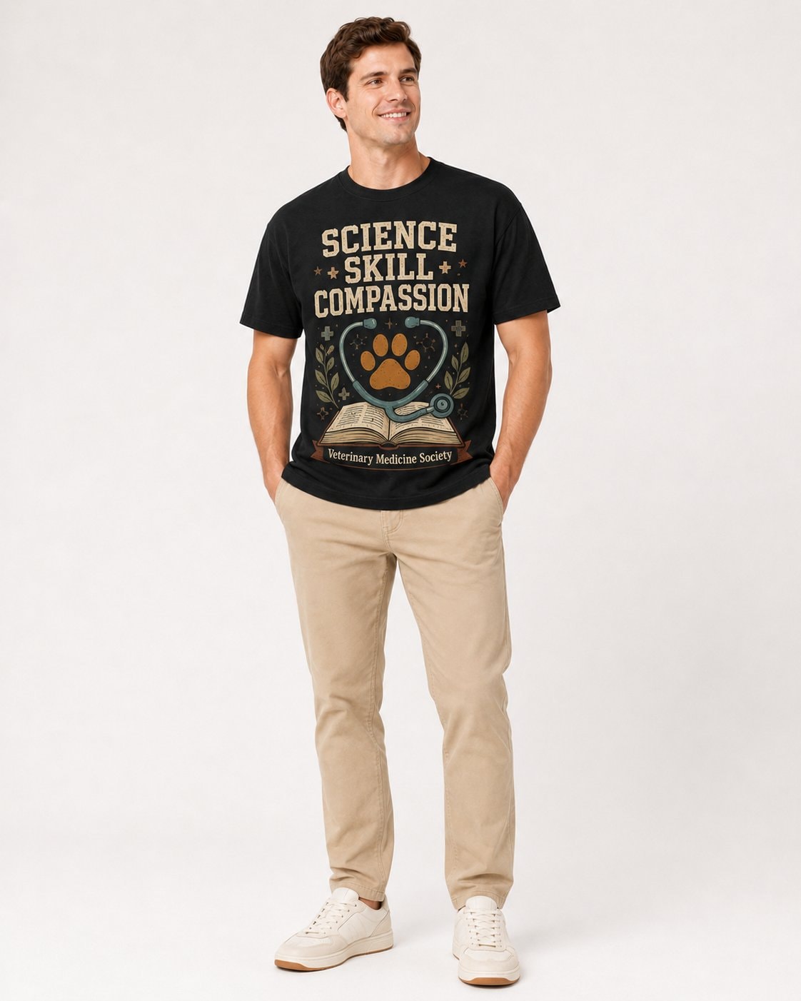 Science Skill Compassion Veterinarian Men's T-Shirt