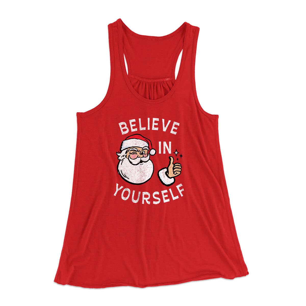 Believe In Yourself Women's Flowey Racerback Tank Top
