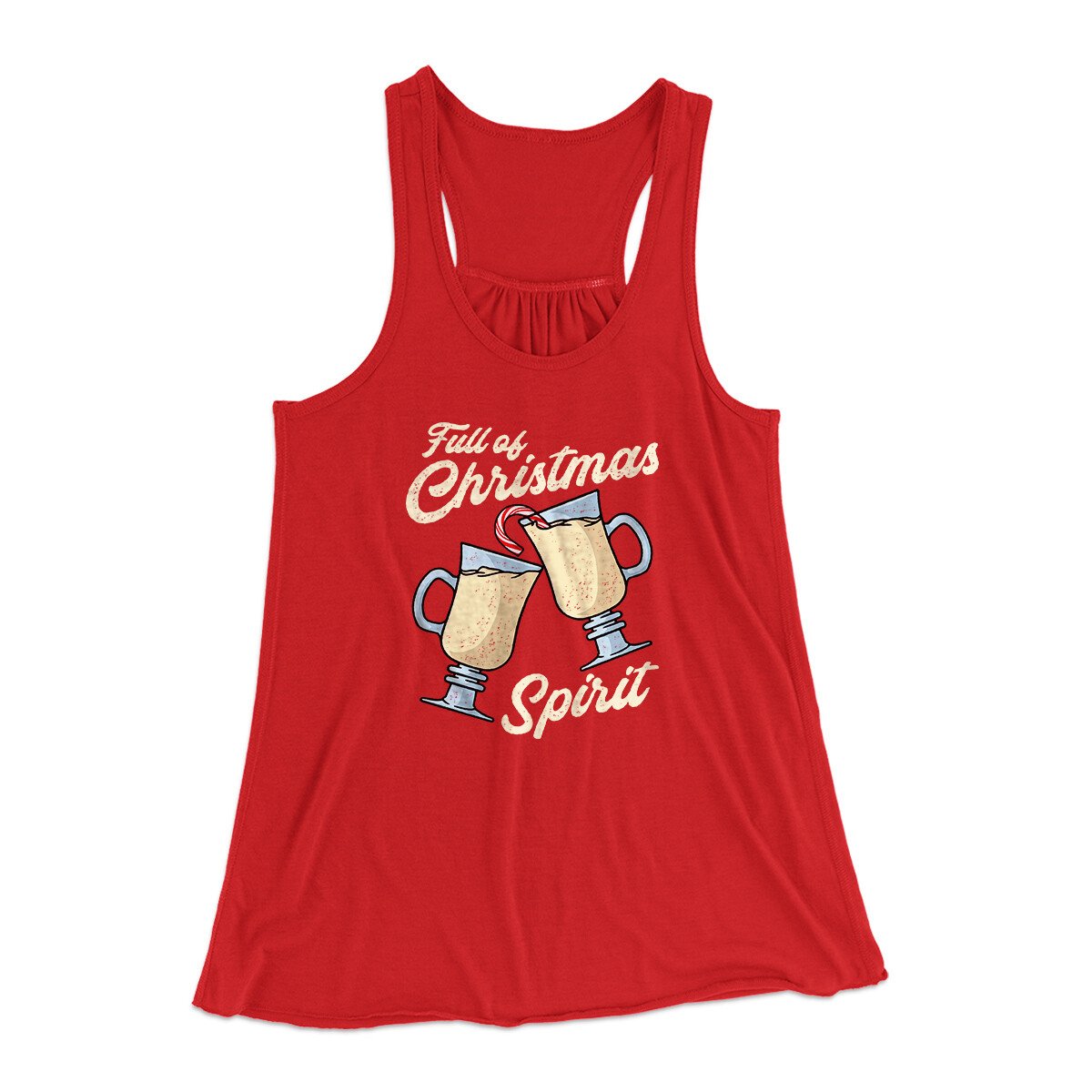 Full Of Christmas Spirit Women's Flowey Racerback Tank Top